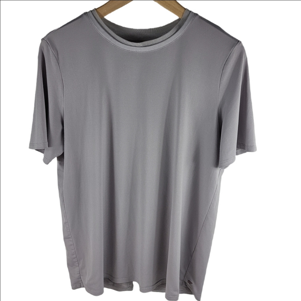 Fabletics Shirt Womens Size Medium Gray Vivienne Cross Back Tee Athletic Top